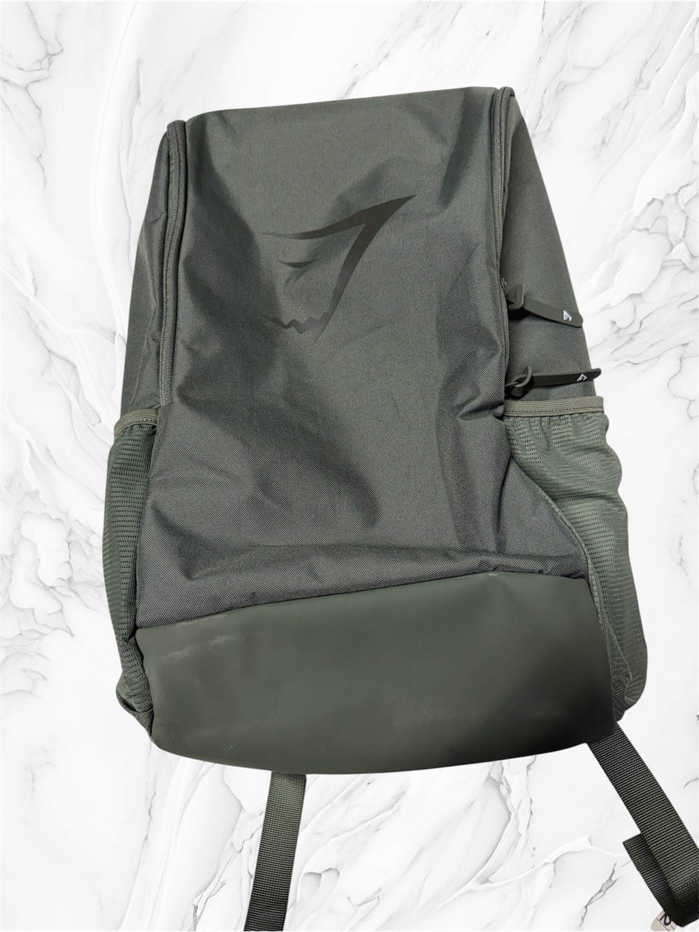 Gymshark shark head Men's Olive Green Performance Backpack w/Logo unisex